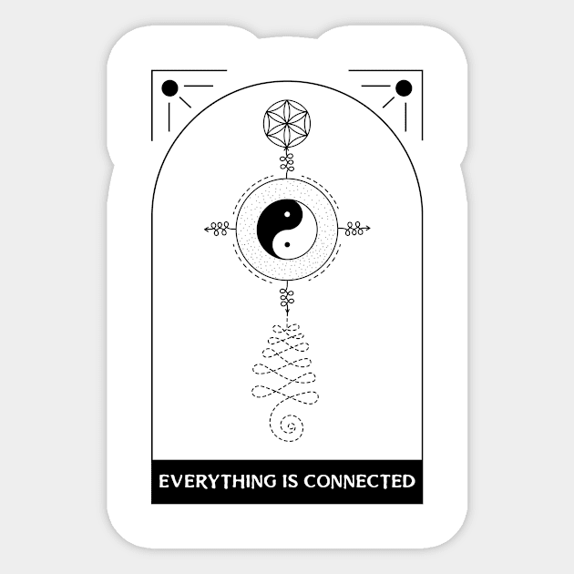 Yin Yang Diagram Artwork Sticker by New East 